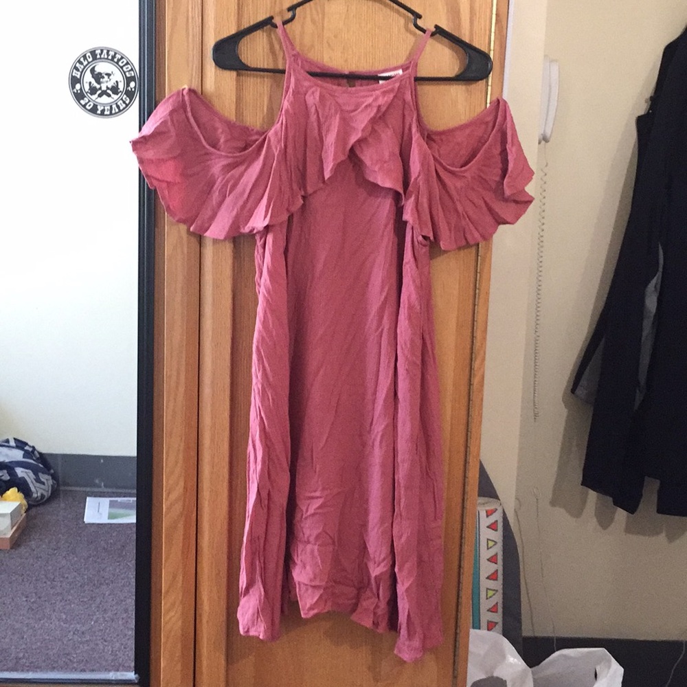 Pink, Off-Shoulder Summer Dress